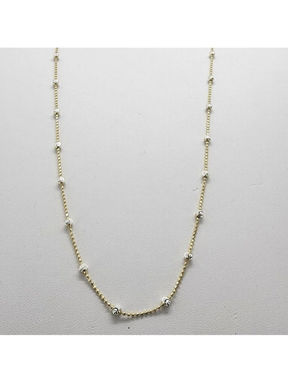 Brand New Sterling Silver 925 Beaded Style Necklace